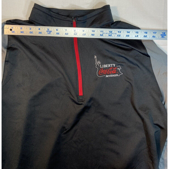 Nike Mens Size XL Coca Cola Logo Embroidery 1/4 Zip Pullover Gray Red Jacket Y2K - Picture 4 of 13